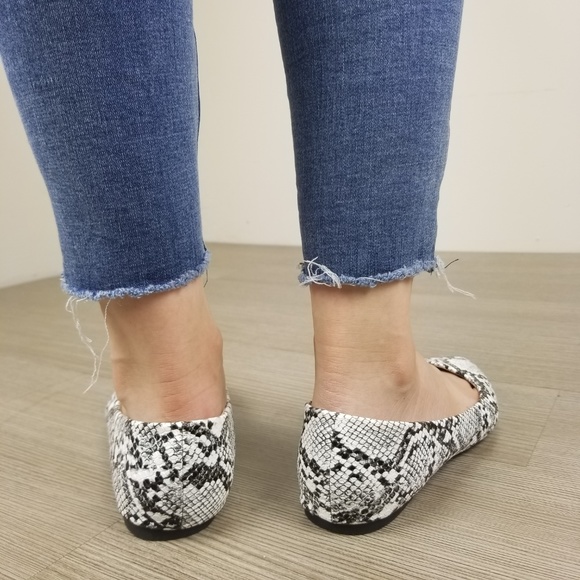 Python Snake Print Pointy Toe Flat Shoes-c1 - Picture 6 of 6
